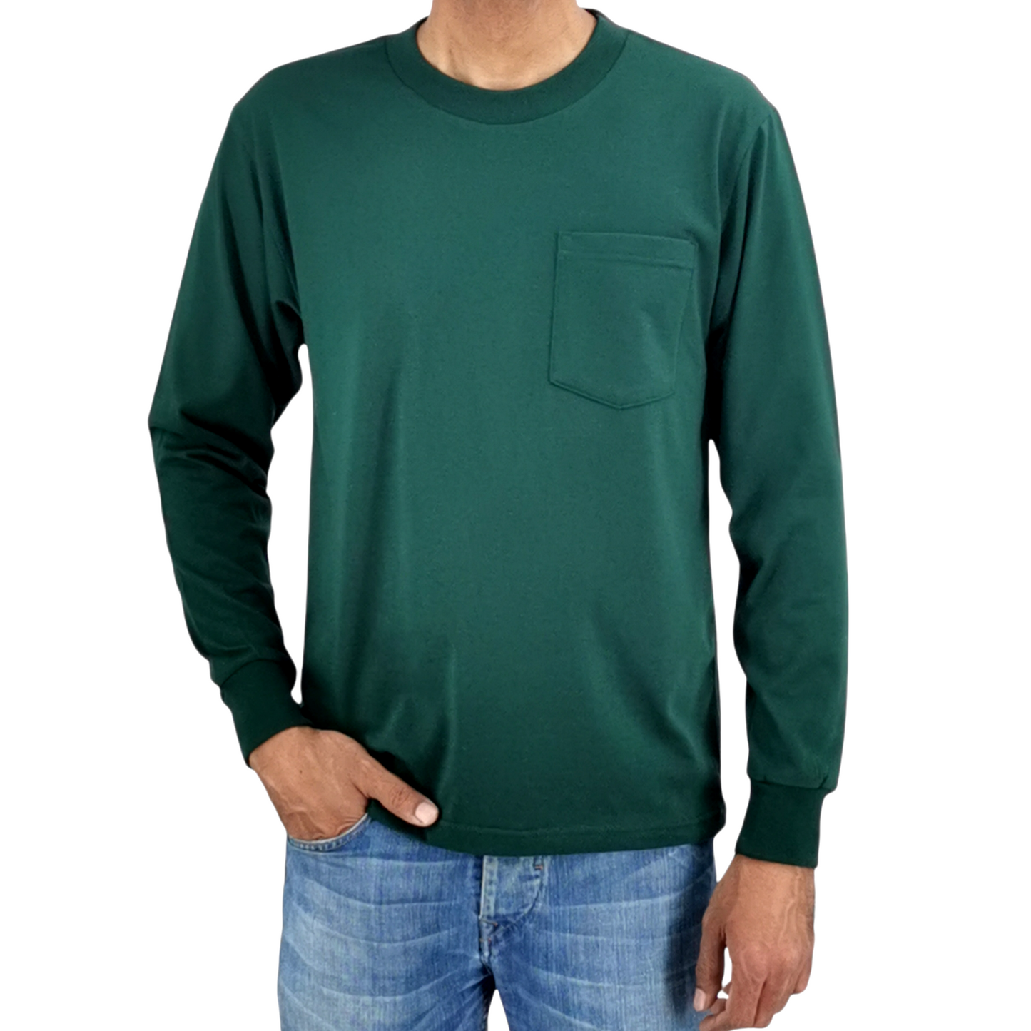 Premium Quality Adults Long Sleeve T -Shirt with Pocket(2) - Benny J
