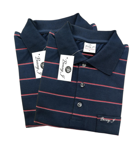 Luxury Adults Stripe Golfer with Pocket - Benny J