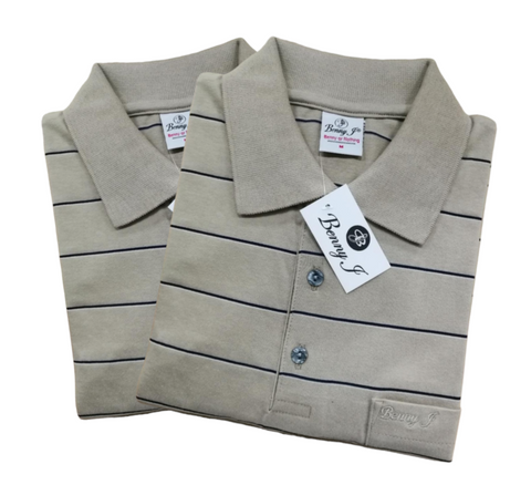 Luxury Adults Stripe Golfer with Pocket - Benny J