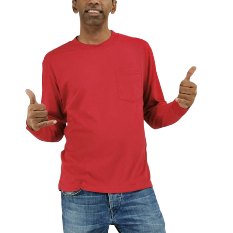 Premium Quality Adults Long Sleeve  Pocket T- Shirt (1) - Benny J