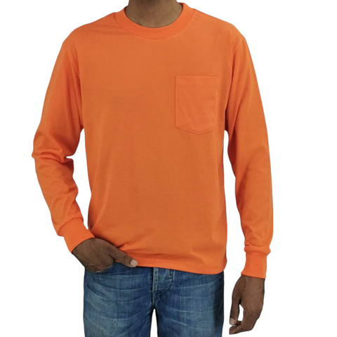 Premium Quality Adults Long Sleeve  Pocket T- Shirt (1) - Benny J