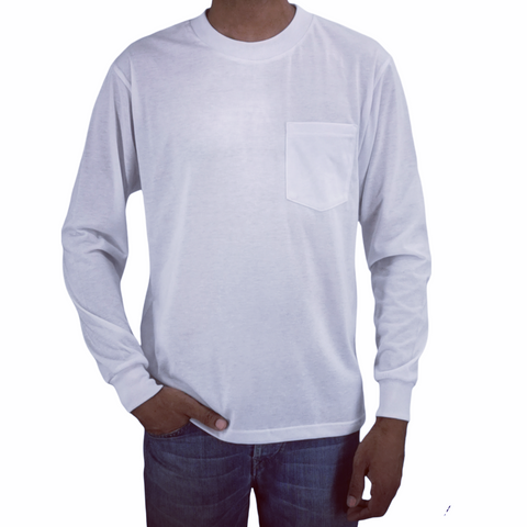 Premium Quality Adults Long Sleeve  Pocket T- Shirt (1) - Benny J