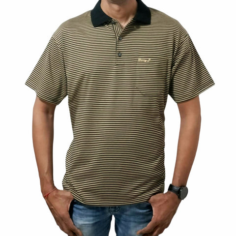Luxury Adults Stripe Golfer with Pocket - Benny J