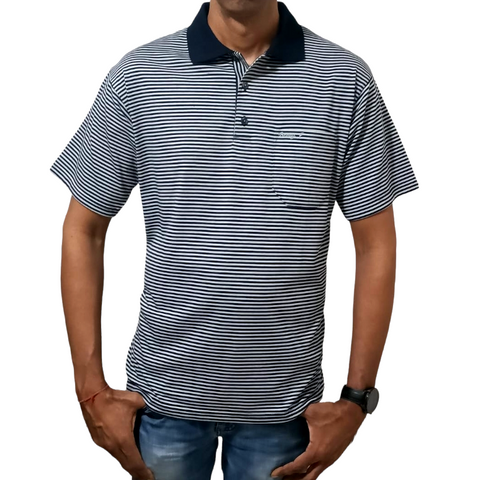 Luxury Adults Stripe Golfer with Pocket - Benny J